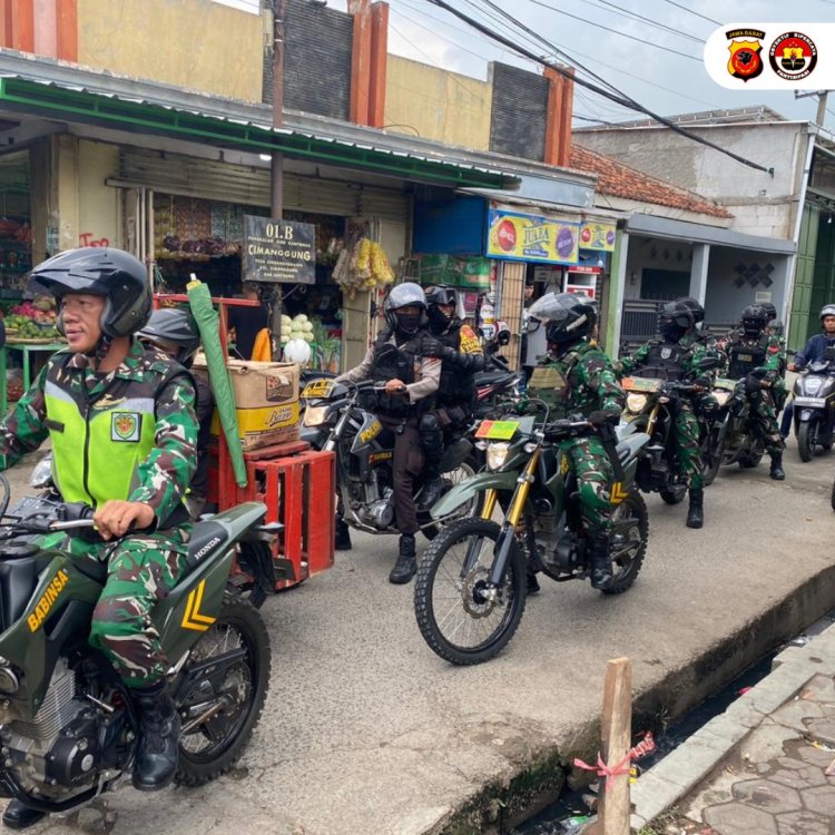 Cegah Aksi Premanisme,Satgas Gabungan Polda Jabar  Lakukan Sosialisasi Dan Patroli Di Cimanggung
