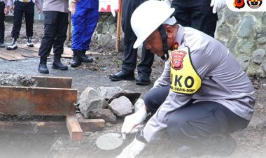 Kapolda Jabar Laksanakan Peletakan Batu Pertama Pembangunan Barak Dalmas