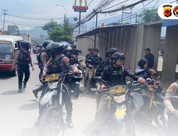 Patroli Skala Penuh Di Jatinangor, Satgas  Gabungan Polda Jabar  All Out Berantas Premanisme