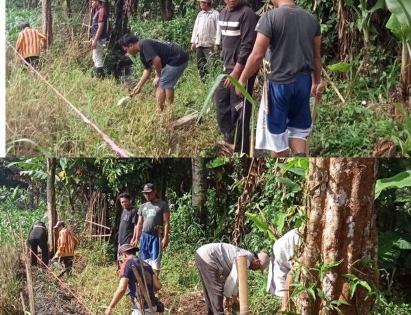 Kepala Dusun Cipriangan Laksanakan Kerja Bakti Bersihkan Jalan Menuju Pemakaman Umum