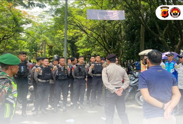 Jamin  Kamtibmas Tetap Kondusif, Polresta Bandung Gelar Patroli Gabungan Skala Besar
