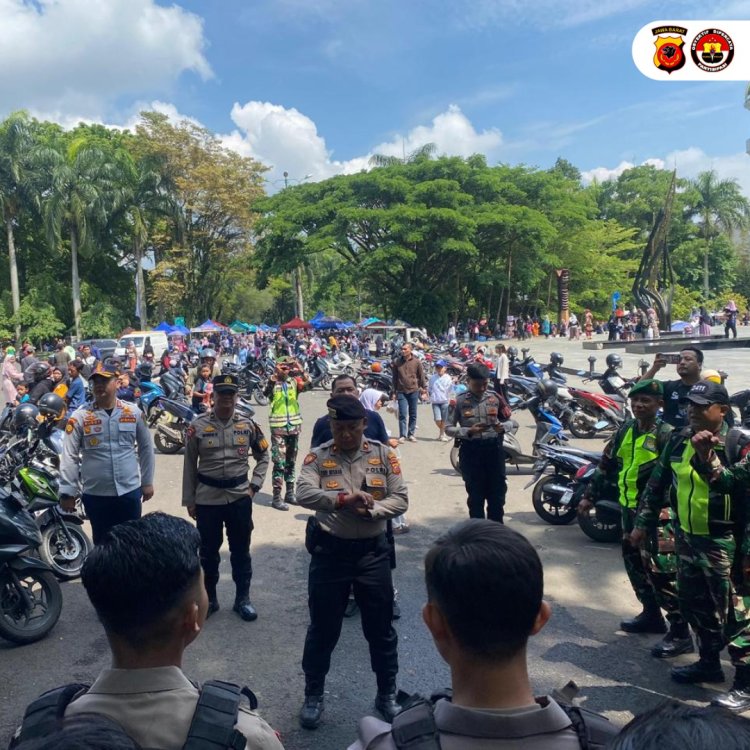 Jamin  Kamtibmas Tetap Kondusif, Polresta Bandung Gelar Patroli Gabungan Skala Besar