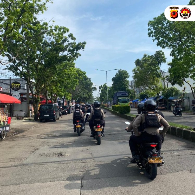 Jamin  Kamtibmas Tetap Kondusif, Polresta Bandung Gelar Patroli Gabungan Skala Besar