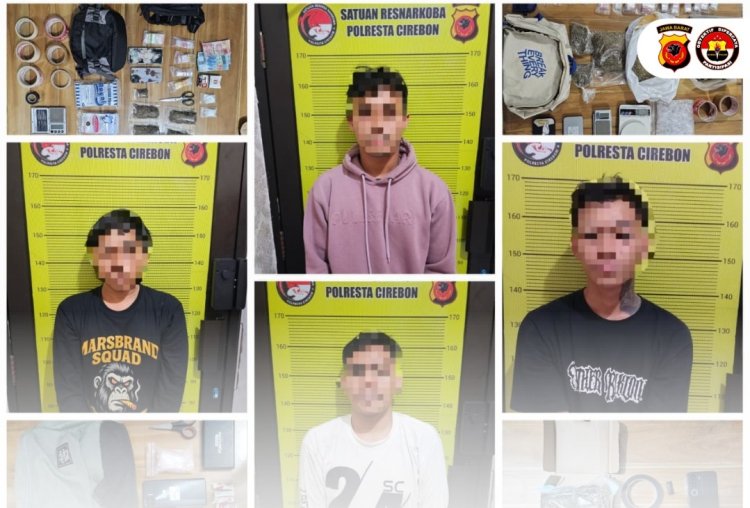 Polresta Cirebon Ungkap 4 Kasus Narkoba  Dan Amankan 4 Tersangka