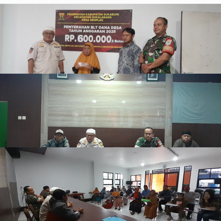 Babinsa Monitoring Penyaluran BLT DD di Desa Semplak