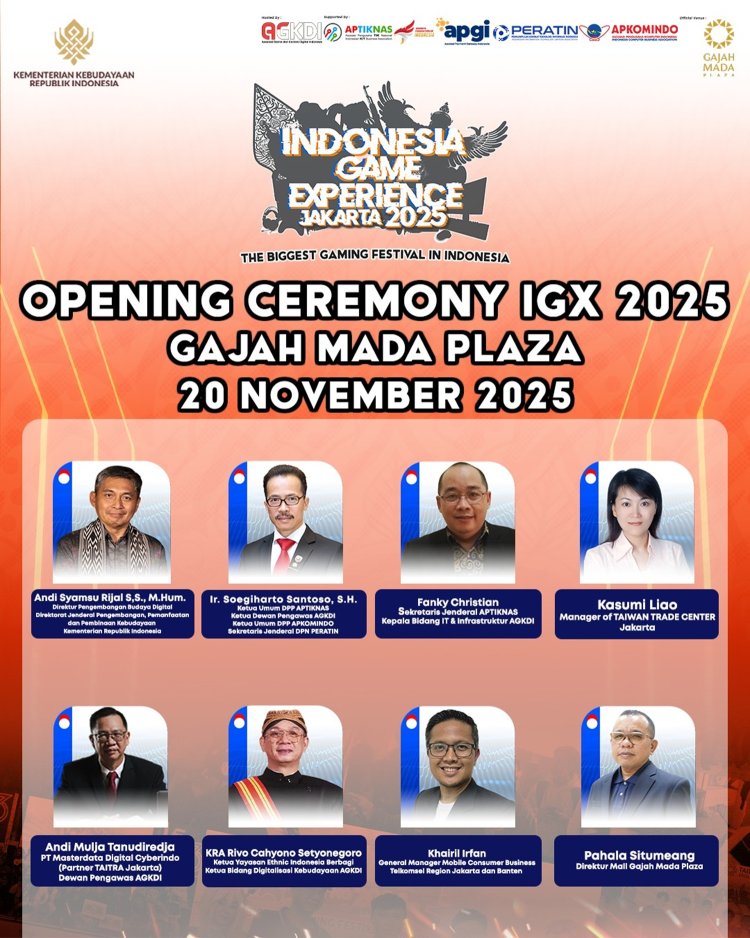 Festival Game Terbesar Indonesia, IGX 2025, Siap Gelar Puncak Akbar di Jakarta