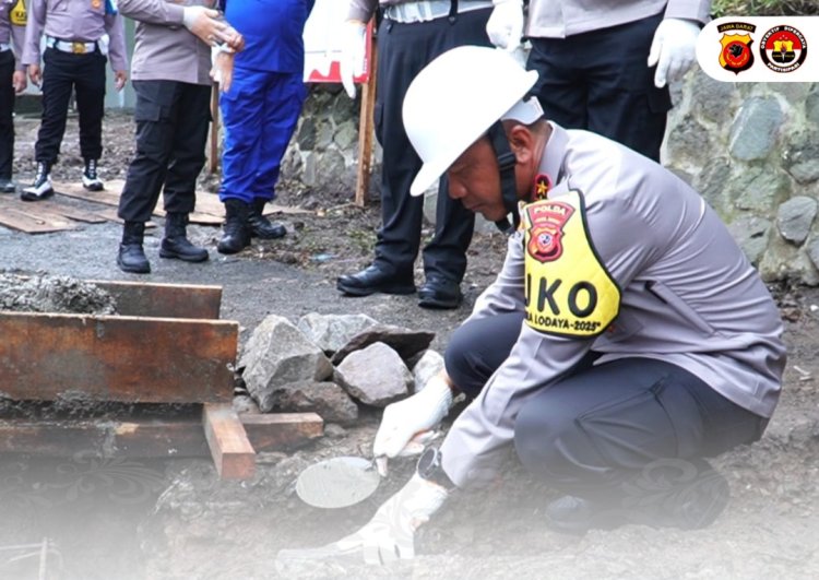 Kapolda Jabar Laksanakan Peletakan Batu Pertama Pembangunan Barak Dalmas