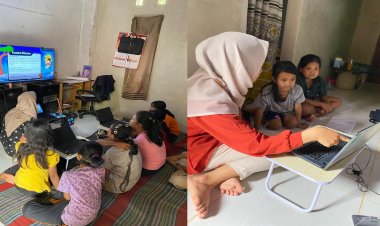Semangat Anak Desa Dilem Ikuti Belajar Bareng di Warkop Digital Purworejo
