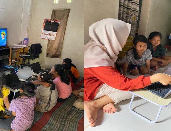Semangat Anak Desa Dilem Ikuti Belajar Bareng di Warkop Digital Purworejo