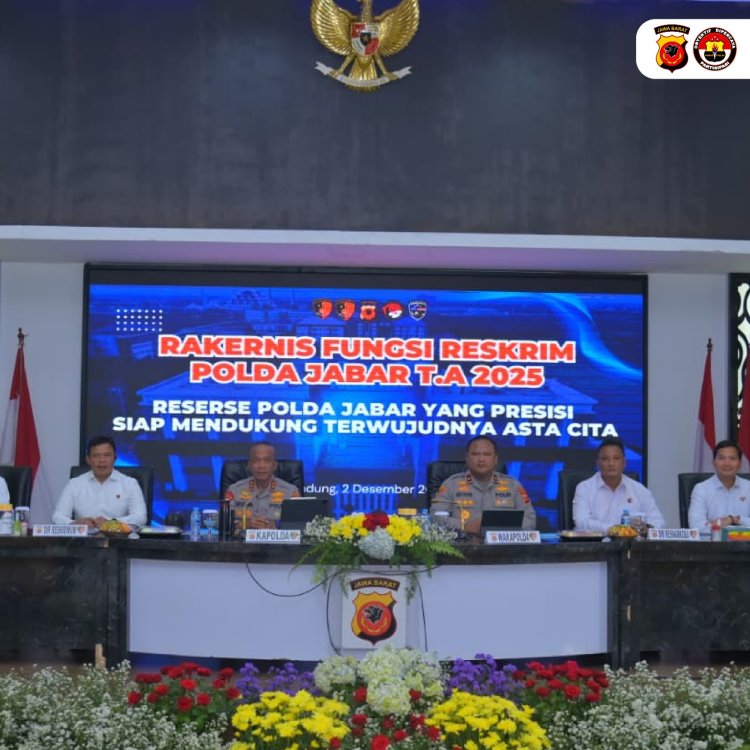 Kapolda Jabar Dorong Transformasi Penyidikan Dalam Rakernis  Reskrim 2025