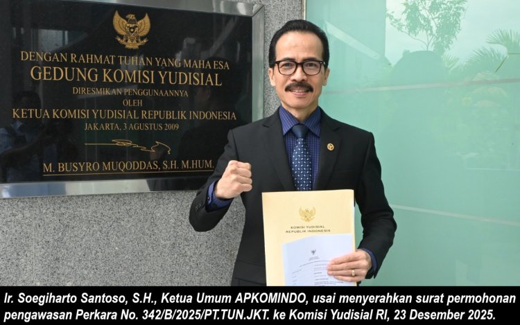 Soegiharto Santoso Perkuat Laporan dan Mohon Pengawasan Perkara No. 342/B/2025/PT.TUN.JKT., ke MA, KY, dan Bawas