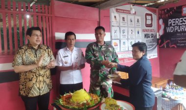 Babinsa Kecamatan Kemiri Hadiri Peresmian Warkop Digital Mba Sri Purworejo