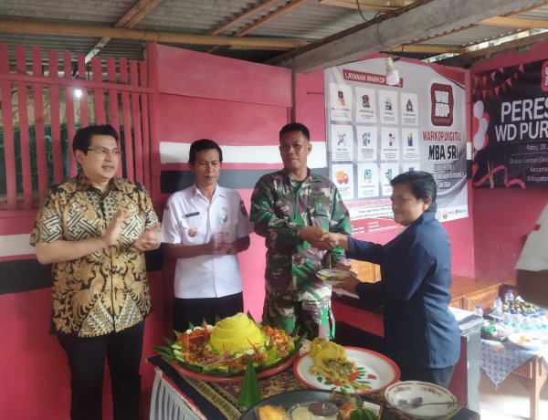 Babinsa Kecamatan Kemiri Hadiri Peresmian Warkop Digital Mba Sri Purworejo