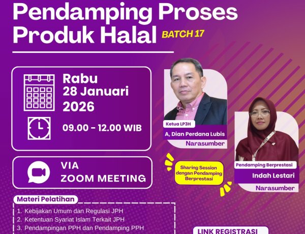 Pelatihan PPH Jadi Ruang Belajar Sertifikasi Halal bagi para Pelaku Usaha