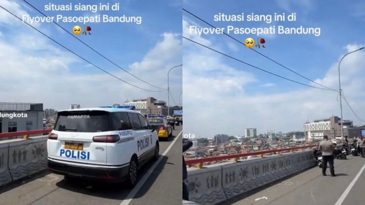 Geger !, Ditemukan Adanya Seorang Pria Yang Terjatuh Dari Atas Flyover Prof. Mochtar Kusumaatmadja (Pasopati)