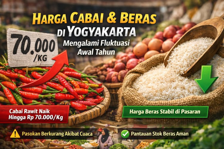 Harga Cabai dan Beras di Yogyakarta Mengalami Fluktuasi Awal Tahun