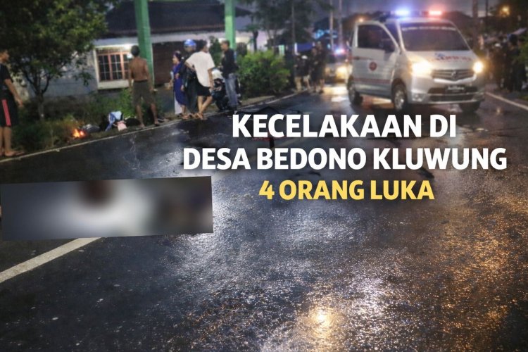 Kecelakaan Motor di Jembatan Kali Wadaslintang, Empat Warga Bedono Kluwung Terluka