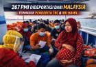 Sebanyak 267 PMI Dideportasi dari Malaysia ke Indonesia, Termasuk Penderita TBC dan Ibu Hamil
