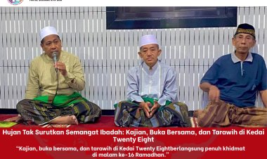 Hujan Tak Surutkan Semangat Ibadah: Kajian, Buka Bersama, dan Tarawih di Kedai Twenty Eight