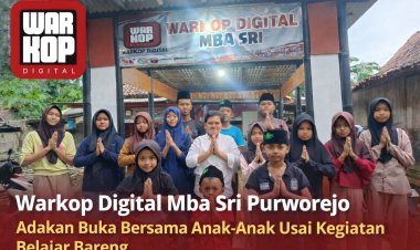 Warkop Digital Mba Sri Purworejo Adakan Buka Bersama Anak-Anak Usai Kegiatan Belajar Bareng
