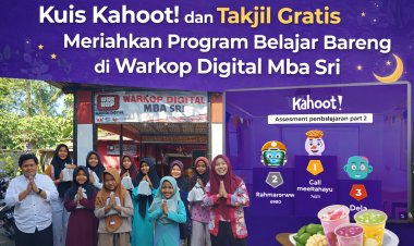Kuis Kahoot dan Takjil Gratis Meriahkan Program Belajar Bareng di Warkop Digital Mba Sri