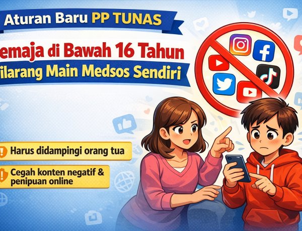 Aturan Baru PP Tunas Komdigi: Anak di Bawah Umur 16 Tahun Dilarang Bermain Medsos Sendirian