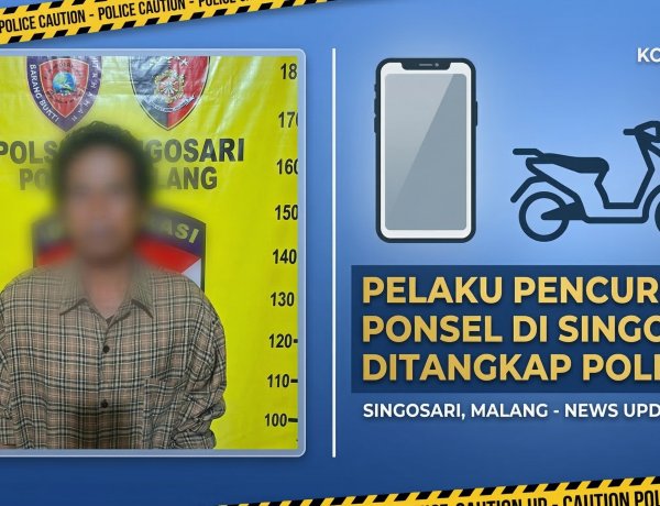 Pencuri Ponsel di Singosari Ditangkap Polisi Setelah Aksinya Viral