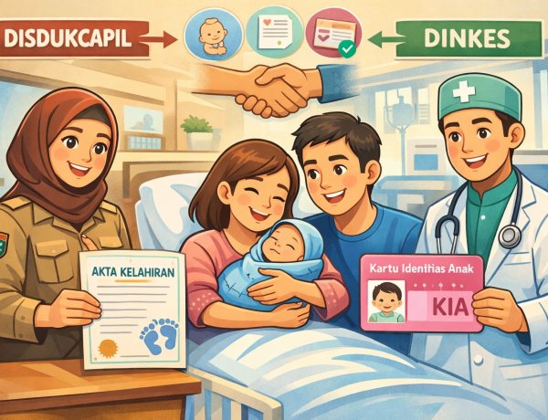 Kolaborasi Disdukcapil dan Dinkes Ciamis Permudah Pembuatan Akta Kelahiran dan KIA bagi Bayi Baru Lahir