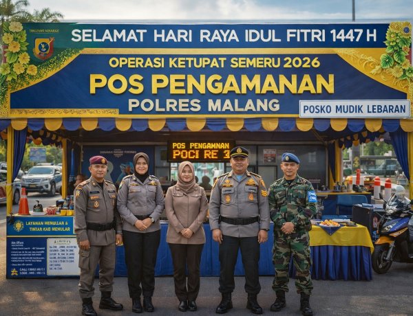 Menjelang Ramadhan : Polres Malang Siagakan Pos Pengamanan Jelang Mudik Lebaran