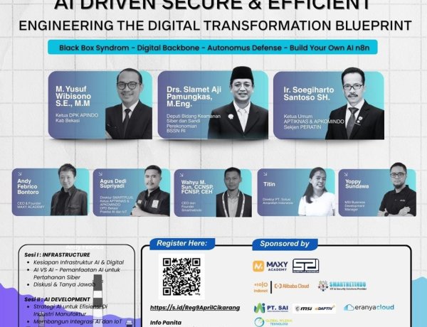 Masuk Kota Ketiga, Roadshow AI YORINDO, APTIKNAS & APKOMINDO Dorong Transformasi Digital Manufaktur di Cikarang