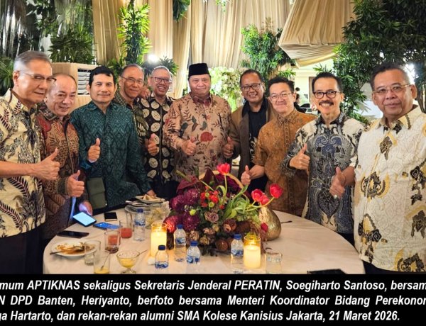 Ketua Umum APTIKNAS sekaligus Ketua Umum APKOMINDO Hadiri Halalbihalal di Rumah Dinas Menko Perekonomian RI
