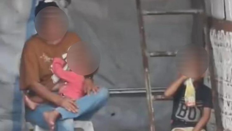 Bikin Miris! Ibu Diduga Ngelem Sambil Gendong Bayi dan Bersama Anak 5 Tahun di Mamuju