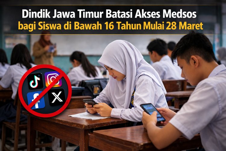 Dindik Jawa Timur Batasi Akses Medsos bagi Siswa di Bawah 16 Tahun Mulai 28 Maret