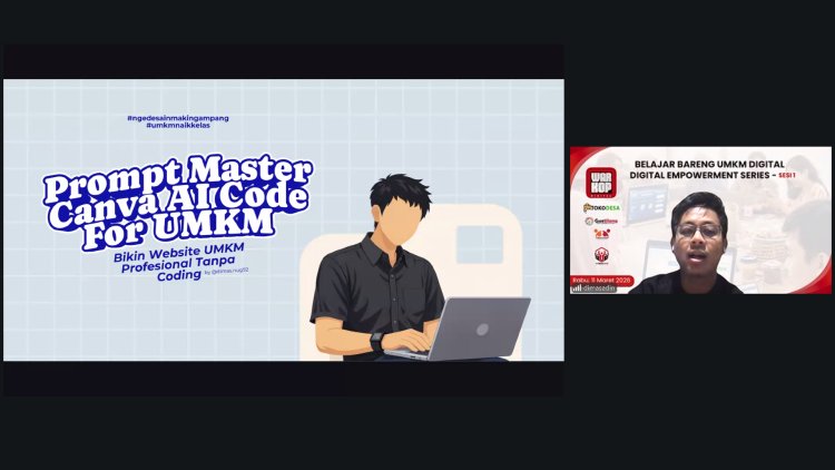 UMKM Diajak Melek AI! 80 Peserta Ikuti Belajar Bareng Warkop Digital Bahas Konten Promosi dengan Canva