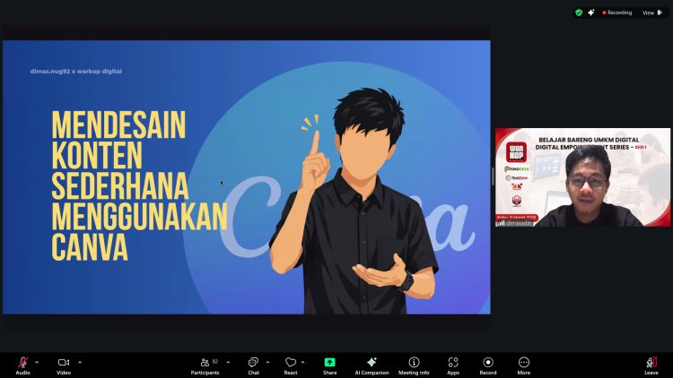 UMKM Diajak Melek AI! 80 Peserta Ikuti Belajar Bareng Warkop Digital Bahas Konten Promosi dengan Canva