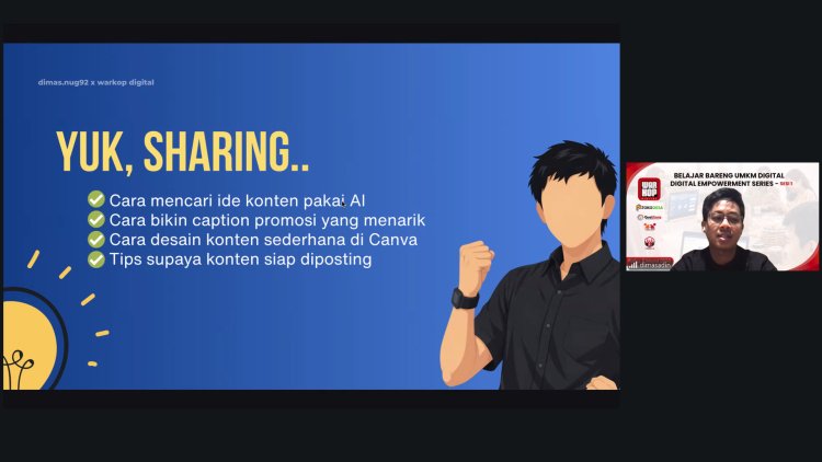 UMKM Diajak Melek AI! 80 Peserta Ikuti Belajar Bareng Warkop Digital Bahas Konten Promosi dengan Canva