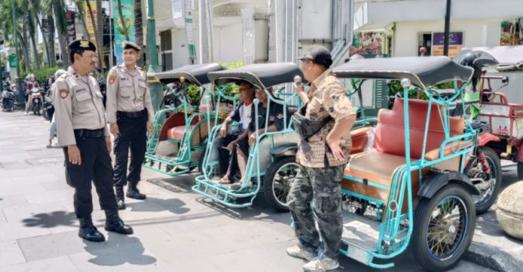 Polsek Danurejan Libatkan Pengemudi Becak untuk Menjaga Ketertiban di Kawasan Malioboro