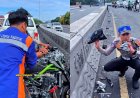 Gagal Menyalip Truk Pertamina, Pemotor Alami Dislokasi Usai Tabrak Median Flyover Pasopati