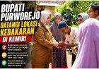 Bupati Purworejo Datangi Lokasi Kebakaran di Kemiri