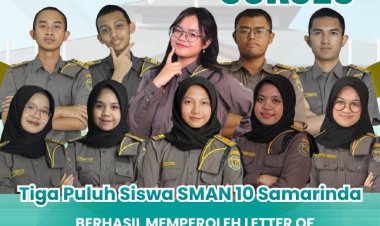Prestasi Internasional, Siswa SMAN 10 Samarinda Raih 84 LoA dari Universitas Top Dunia