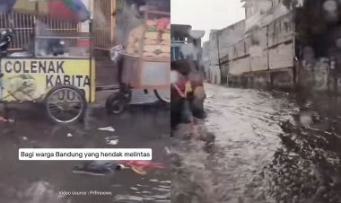 Pasir Koja Terendam Banjir Sore Ini, Arus Lalu Lintas Terhambat