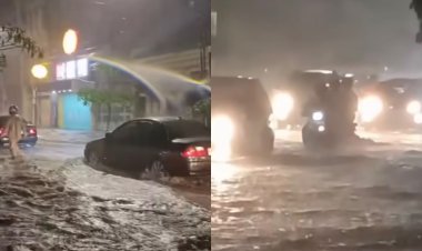 Jalan Sudirman Terendam Banjir Sabtu Malam: Hanya Roda Empat yang Bisa Melintas di Tengah Cuaca Ekstrem Bandung