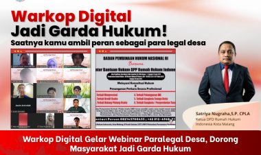 Warkop Digital Gelar Webinar Paralegal Desa, Dorong Masyarakat Jadi Garda Hukum