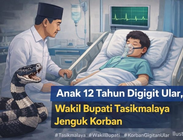 Anak Berusia 12 Tahun Digigit Ular, Wakil Bupati Tasikmalaya Jenguk Korban