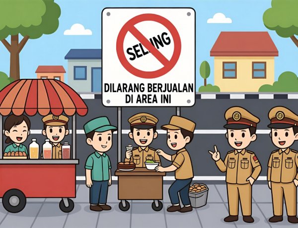 Nekat Jualan di Zona Terlarang, Puluhan PKL di Kota Malang Diangkut Satpol PP