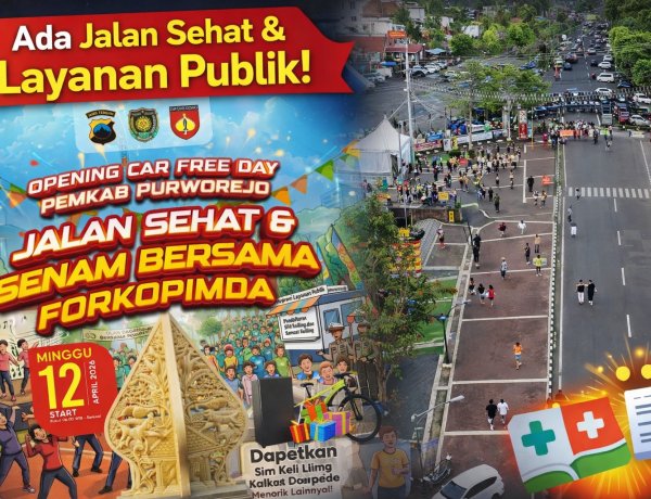 Polres dan Pemkab Purworejo Hidupkan Kembali Car Free Day, Hadirkan Layanan Publik