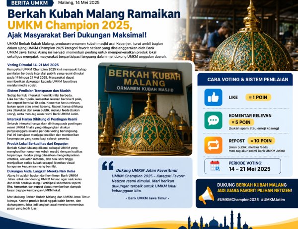 Berkah Kubah Malang Ramaikan UMKM Champion 2025, Ajak Masyarakat Beri Dukungan Maksimal
