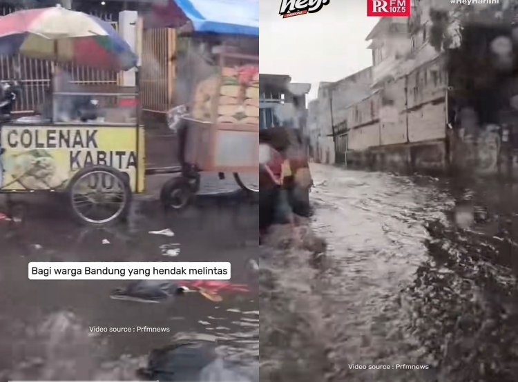 Pasir Koja Terendam Banjir Sore Ini, Arus Lalu Lintas Terhambat