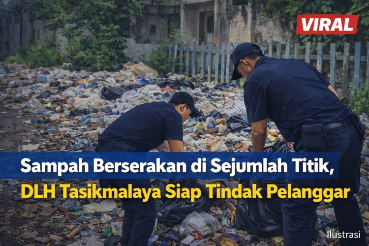 Sampah Berserakan di Sejumlah Titik, DLH Tasikmalaya Siap Tindak Pelanggar