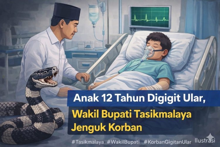 Anak Berusia 12 Tahun Digigit Ular, Wakil Bupati Tasikmalaya Jenguk Korban